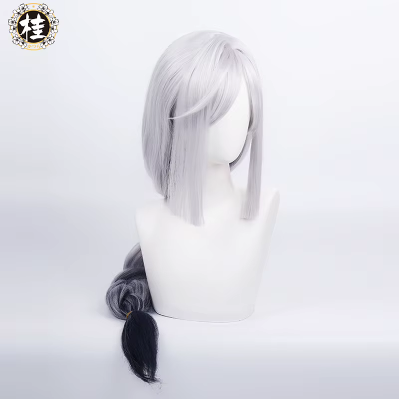 UWOWO-Perruque de cosplay Genshin Impact Shenhe, cheveux longs gris argenté, jeu de cheveux, Cryo Shen Rick, perruques d'Halloween, 100cm