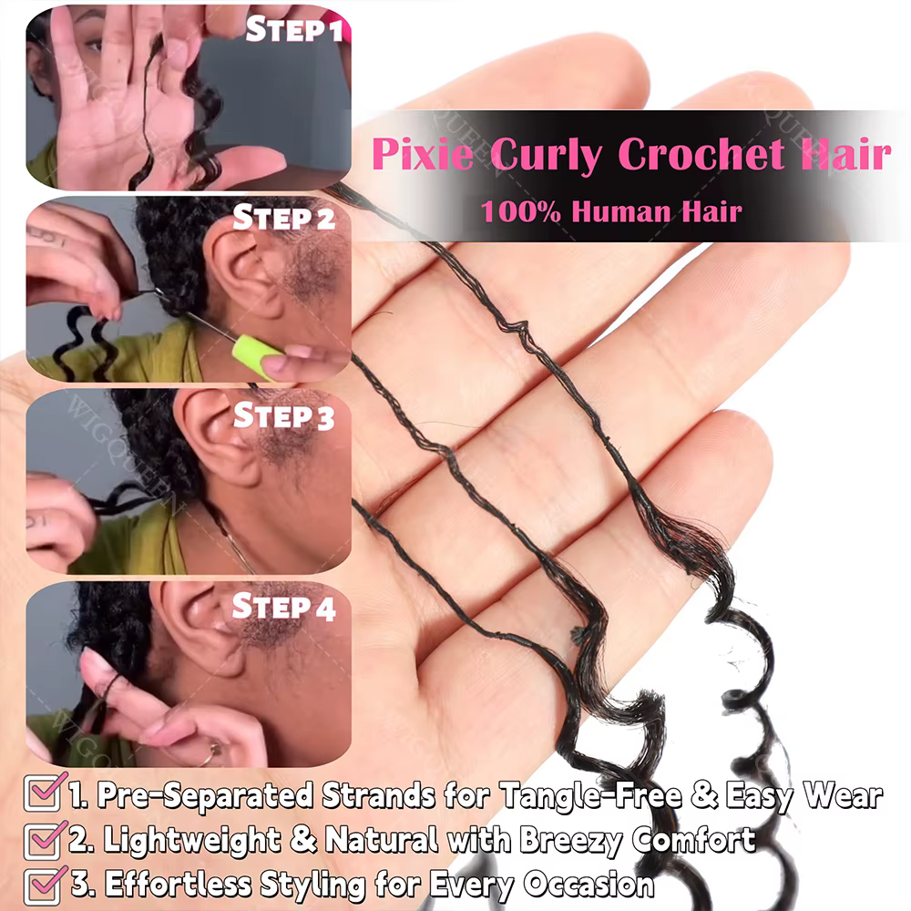 # Extensions de cheveux humains au crochet