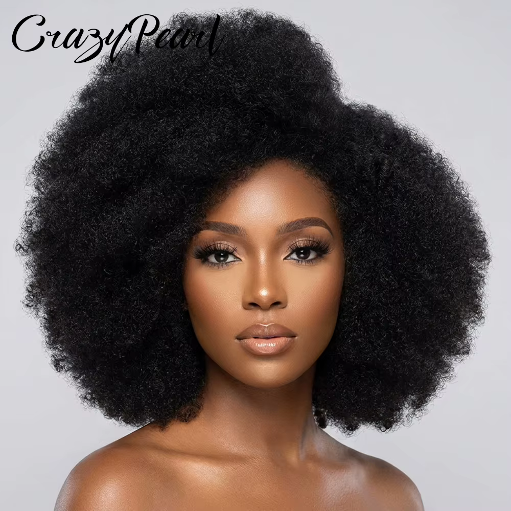 Perruque Afro Bouclée Frisée 13X2 T Part Lace Front