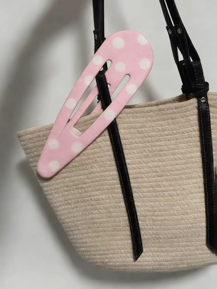 Barrettes à cheveux XXL à pois mignonnes 20 cm – Pinces BB tendance et créatives pour la décoration de sacs à dos et de rideaux