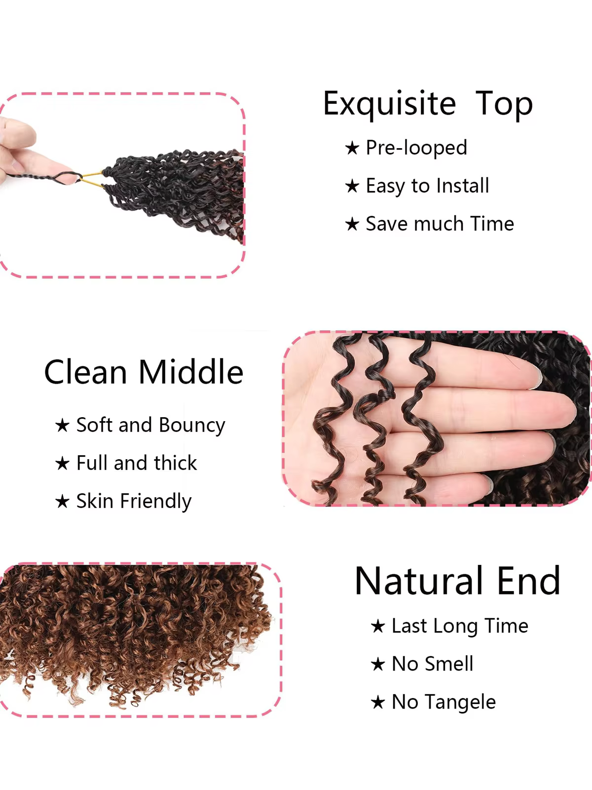 Extensions de cheveux au crochet Yanky Twist