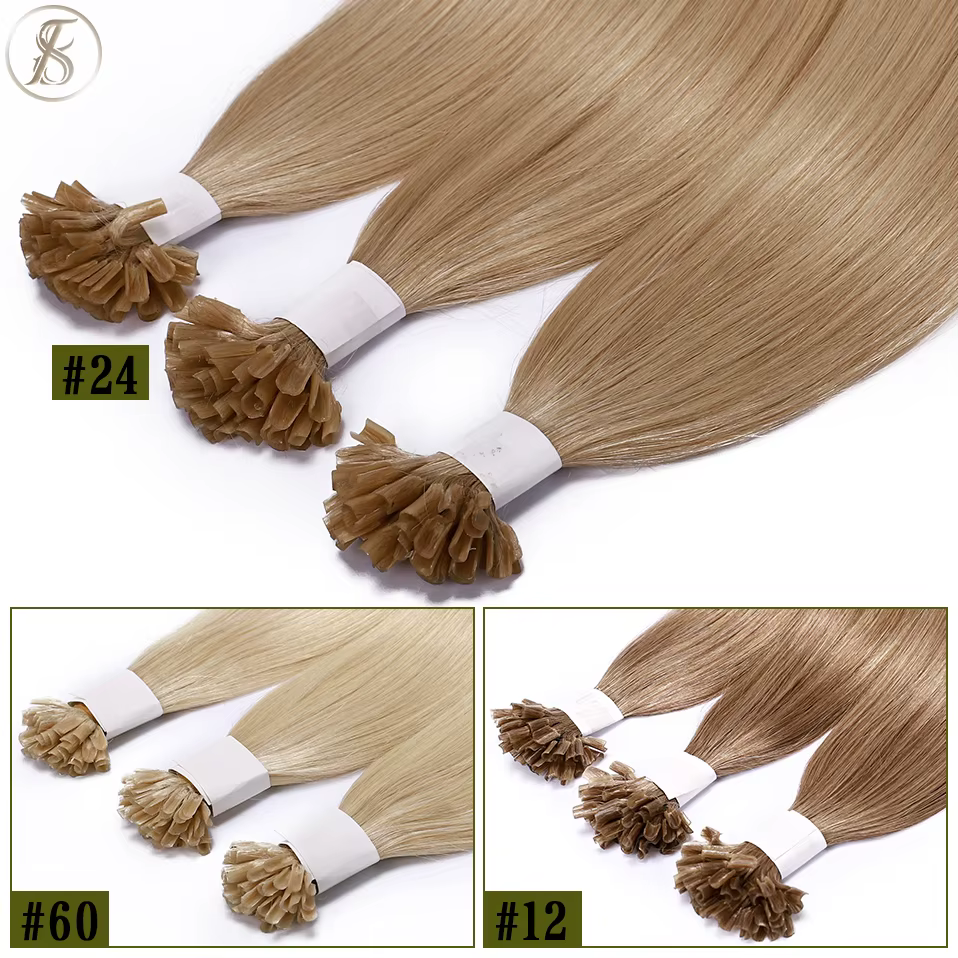 TESS U Tip-Extensions de Cheveux Naturels Pré-Collés