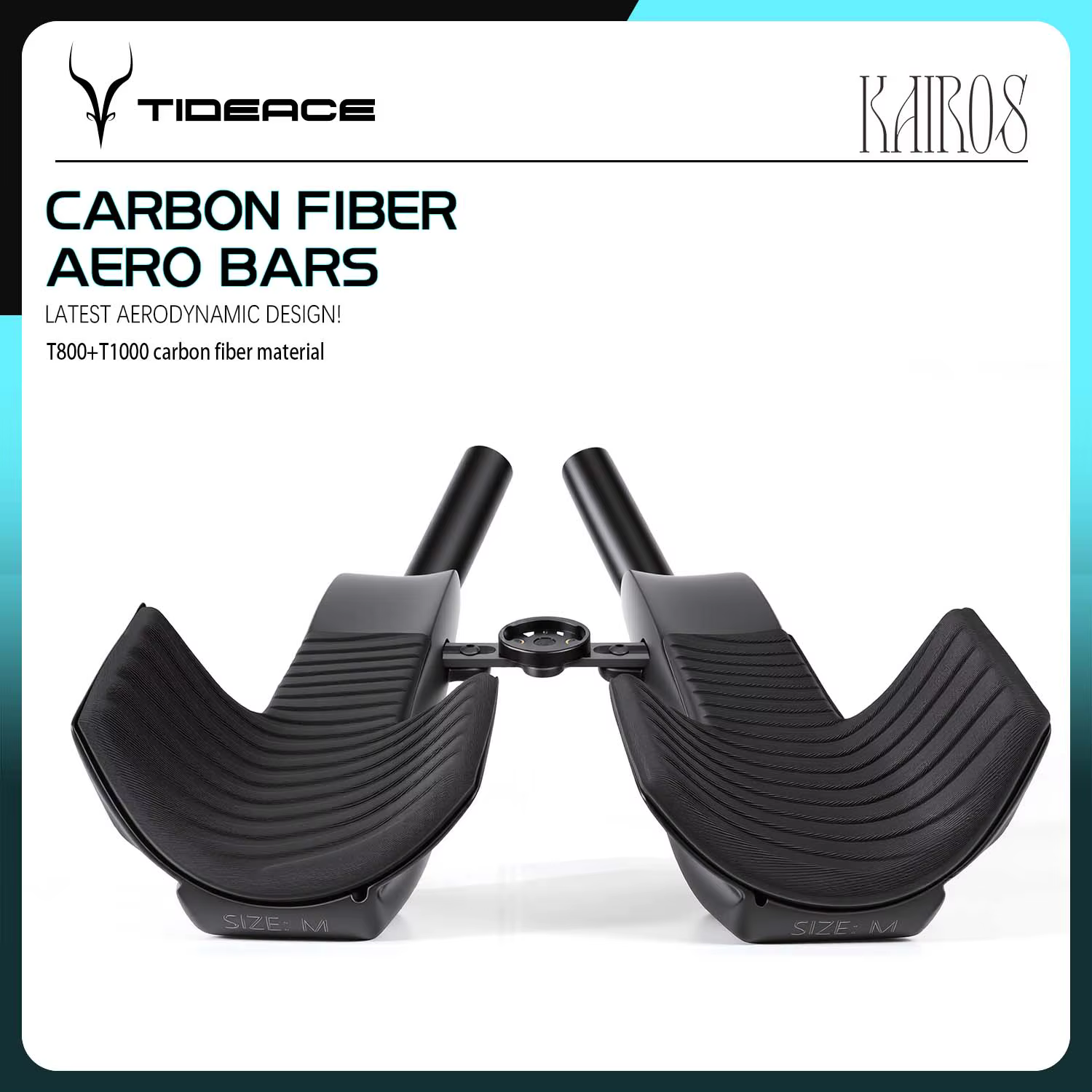 Cockpit de guidon aérodynamique en carbone ultra-léger Tideace TT avec extensions aérodynamiques 310/330/350mm pour vélos de triathlon de route TT