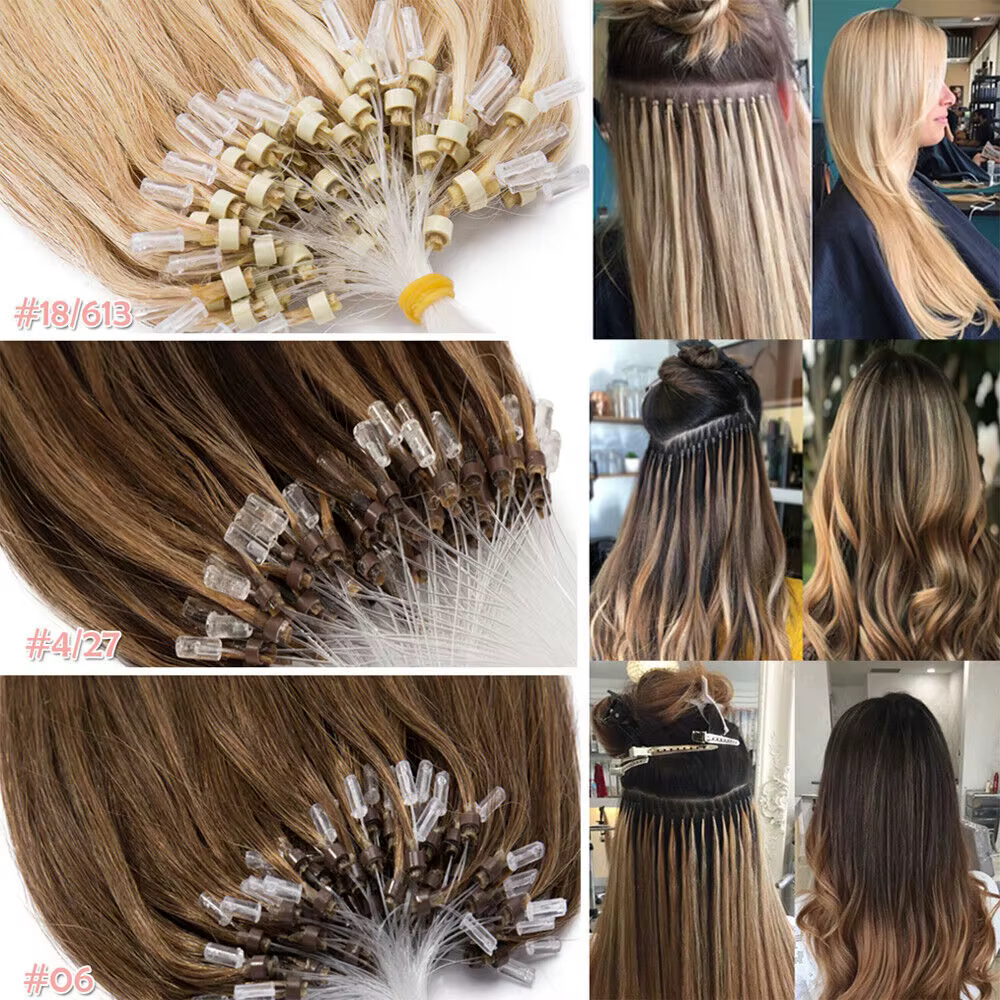 Extensions de cheveux à micro-boucles