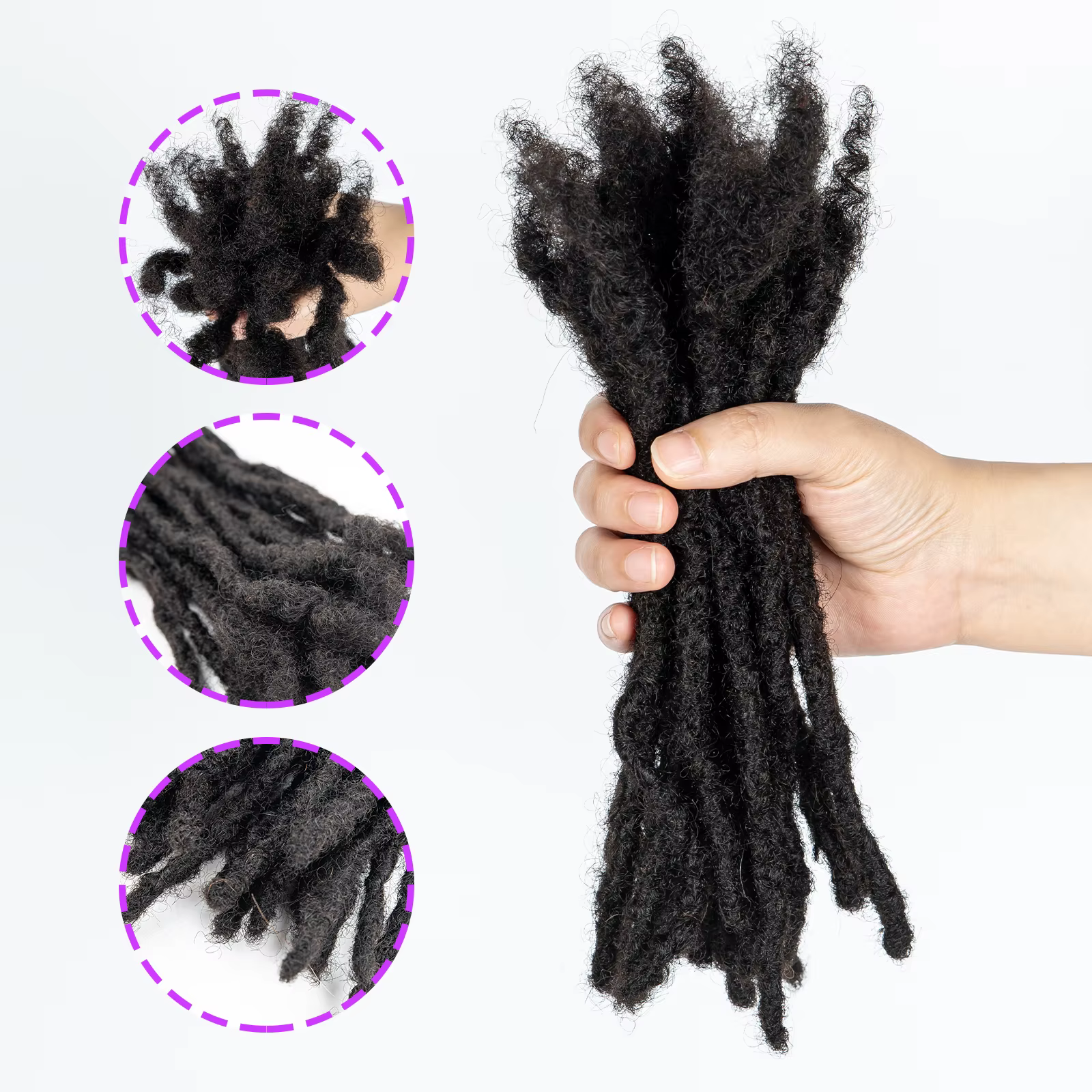 Extension de cheveux humains Dreadlock