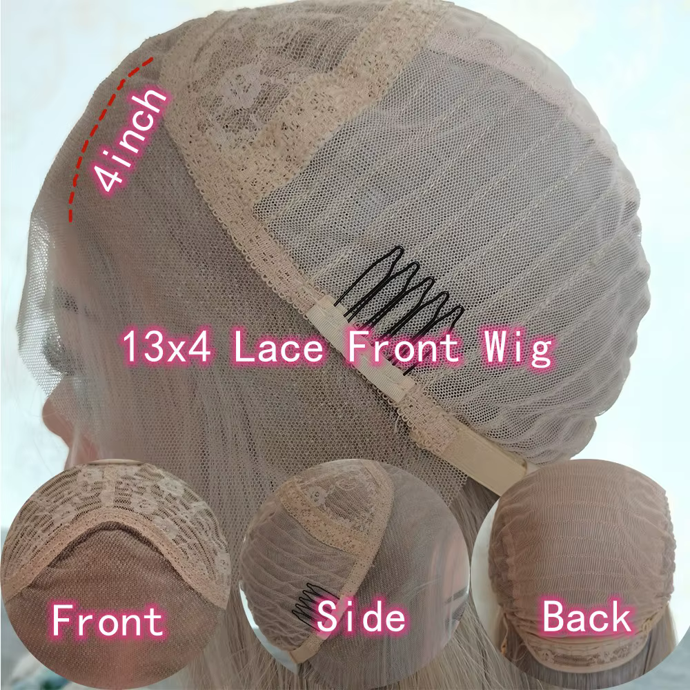 Perruque Lace Front Wig synthétique ondulée naturelle de 16 pouces