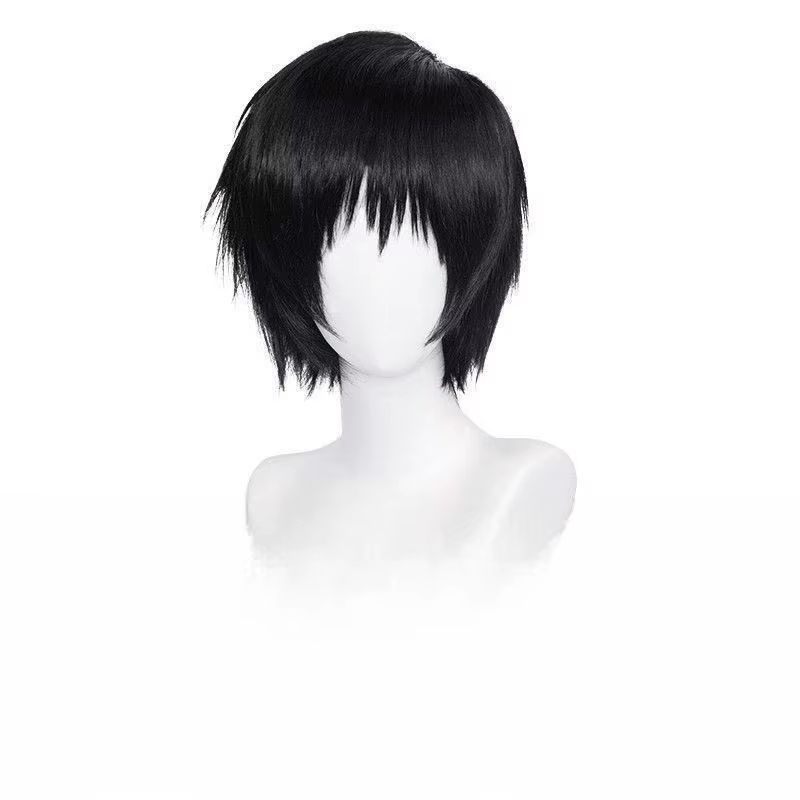 Fushiguro Toji rôle cheveux courts Anime Jujutsu Kaisen personnage modélisation perruque homme Match quotidien chapeaux Action réflexe noir couvre-chef