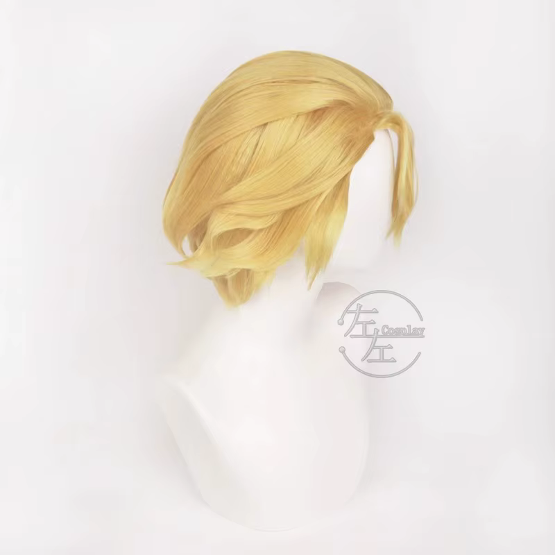 Stanley Snyder perruque dorée courte cheveux synthétiques Halloween carnaval fête Cosplay perruques fibre de résistance à la chaleur