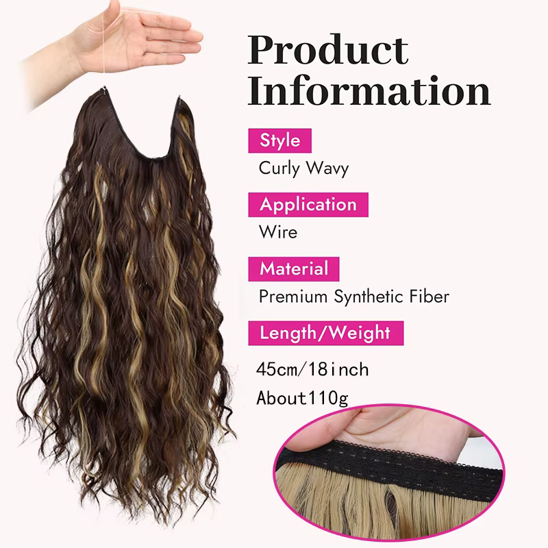 Extensions de cheveux à fil invisible