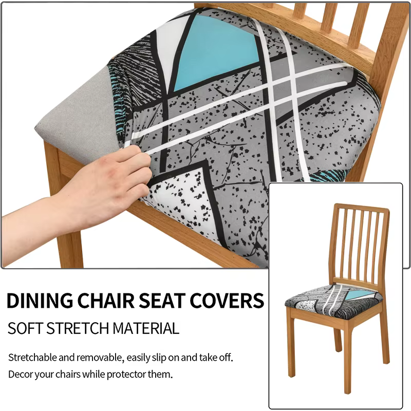 Housse De Coussin De Siège De Chaise Carrée Extensible Avec Fond Élastique Sans Dossier