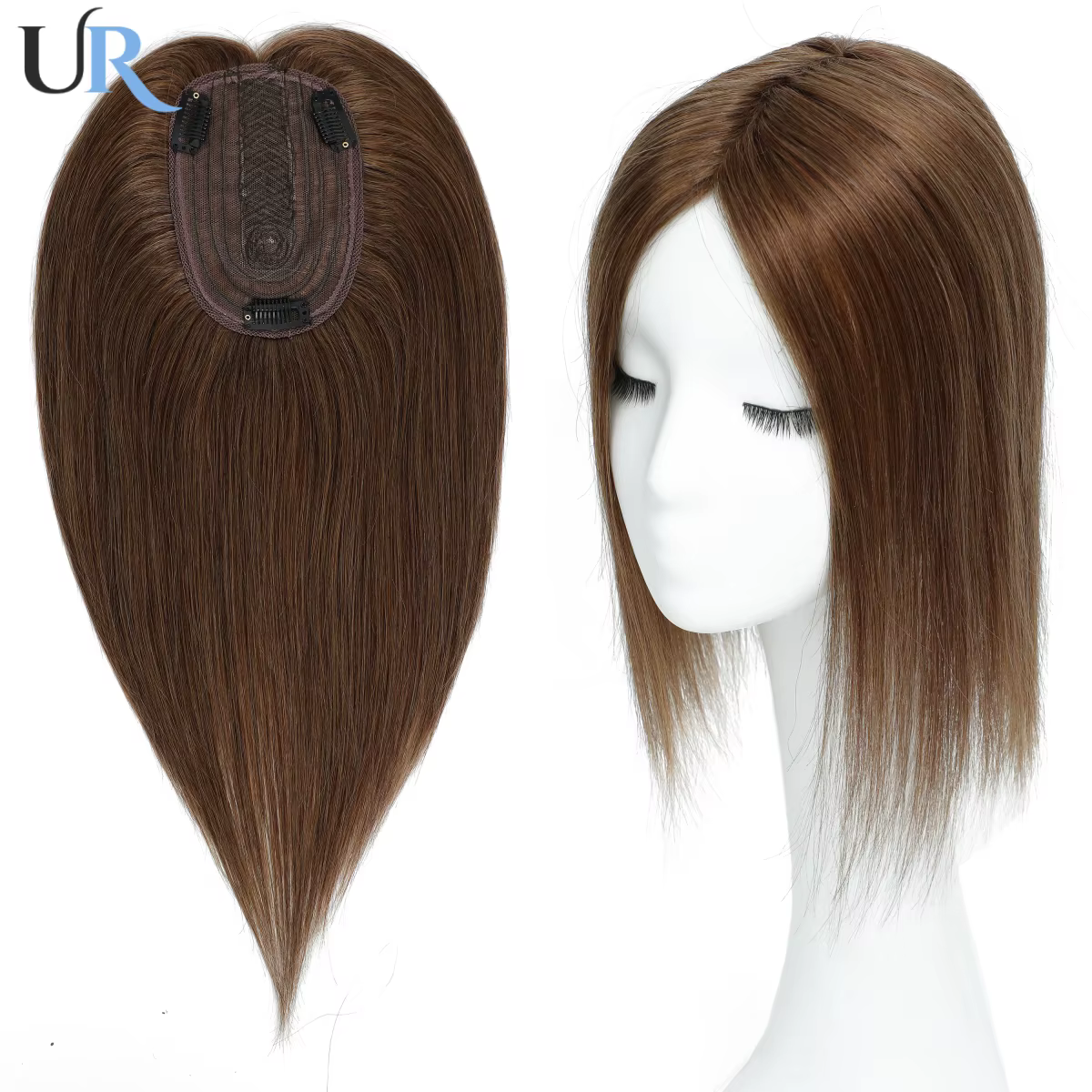 Postiche pour femmes, cheveux humains