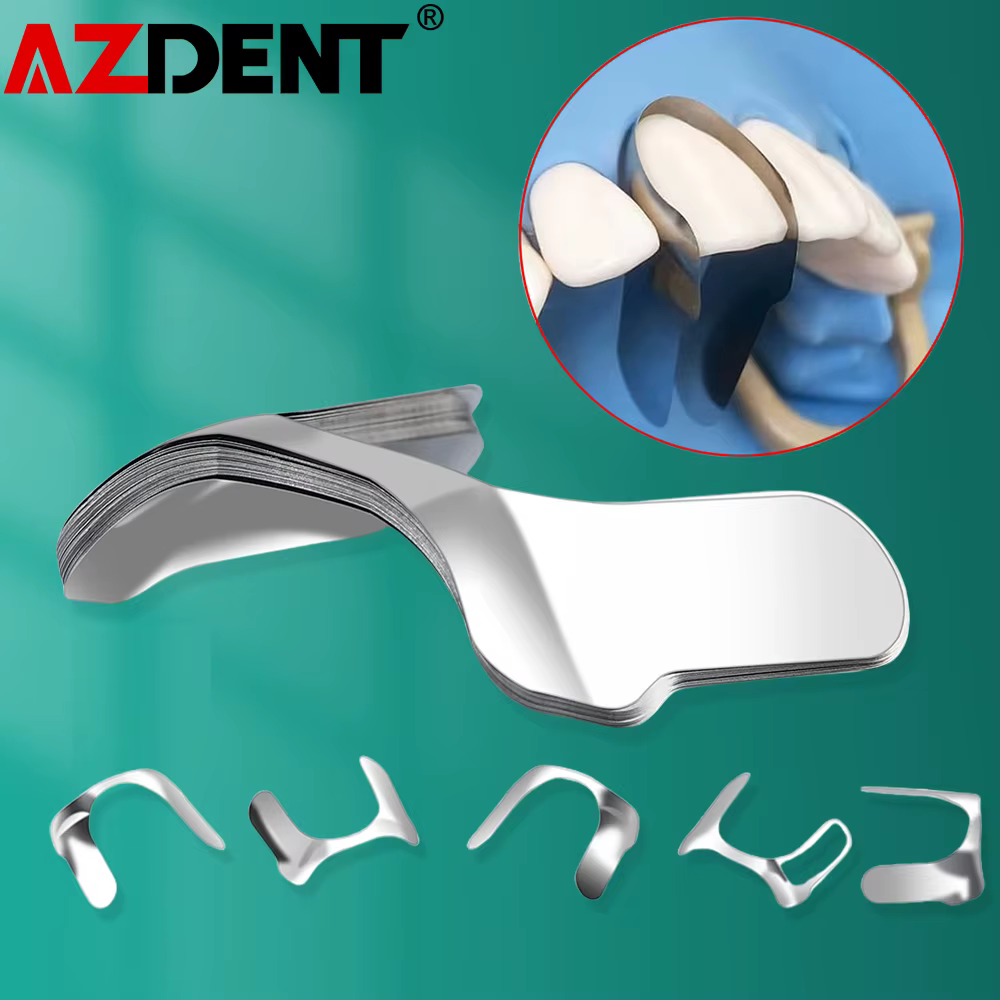 30 pièces matrice dentaire profilée bandes de matrice métallique antérieure système de matrice sectionnelle Matrices matériaux de dentisterie