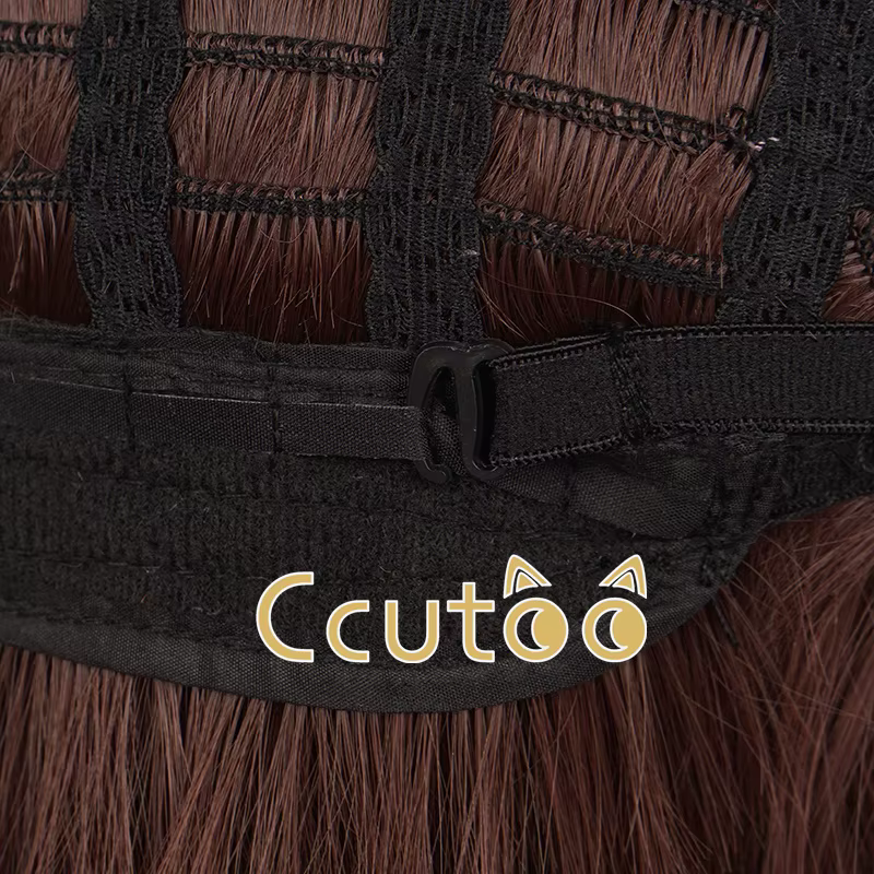 Ccutoo-Perruque de Cosplay en Cheveux Synthétiques, avec Bonnet, Vêtements de Sauna Rouge, Anime Choji Akimpiercing
