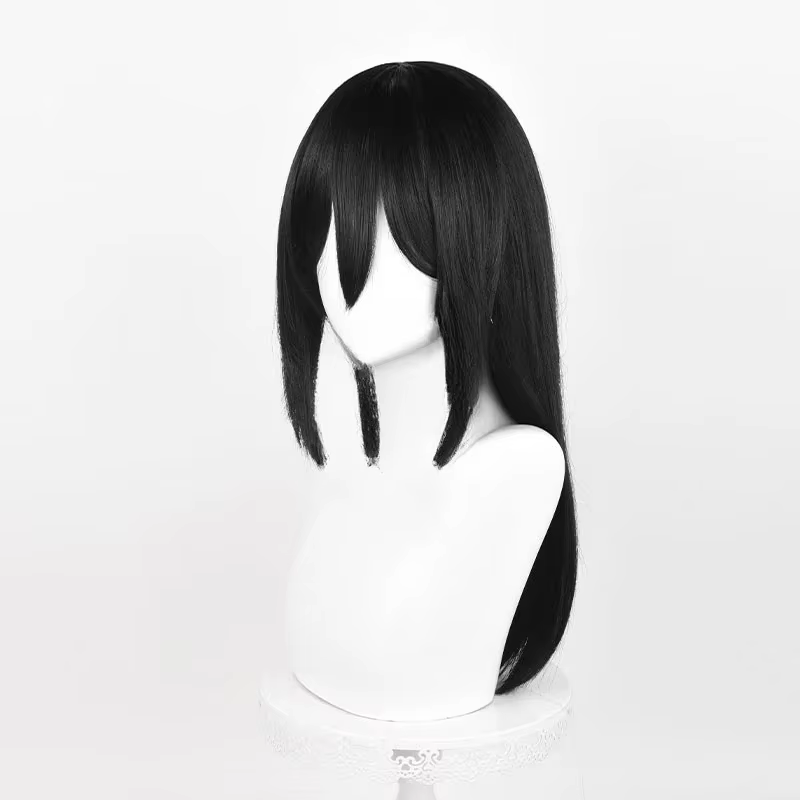 Perruque de Cosplay synthétique Titan Mikasa Ackerman pour femmes noires
