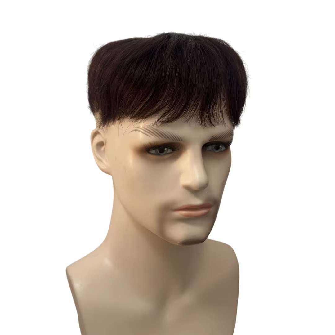 Perruque courte en cheveux humains pour hommes et femmes