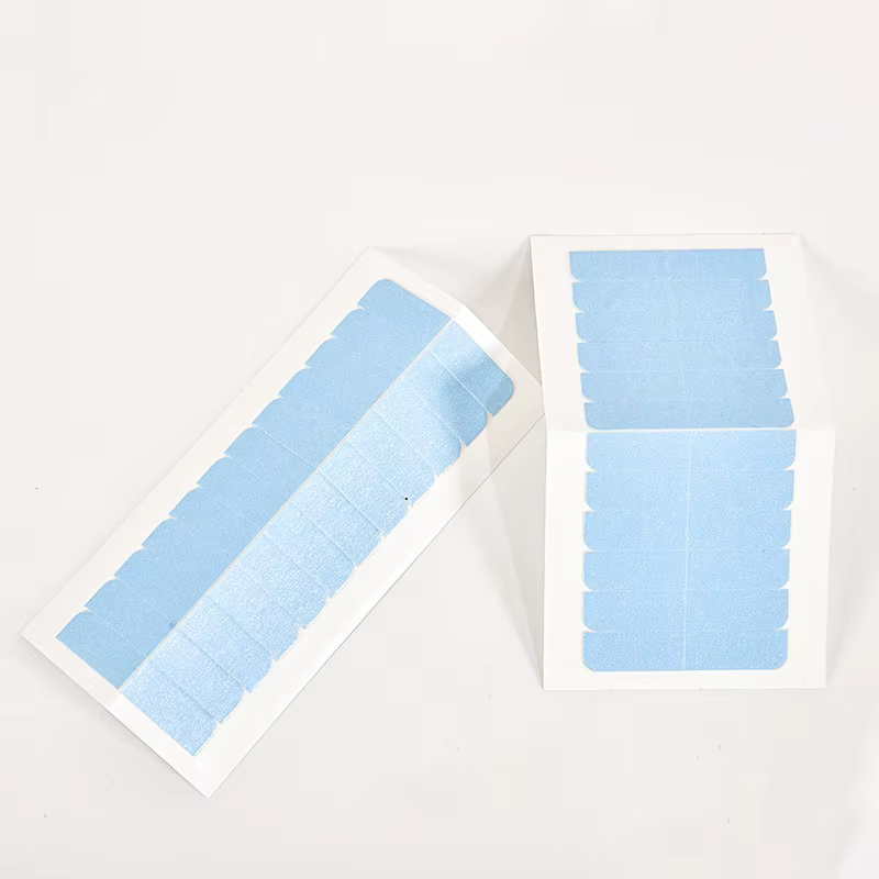 5 feuilles 60 pièces ruban d'extension de cheveux 4 cm * 0.8 cm onglets
