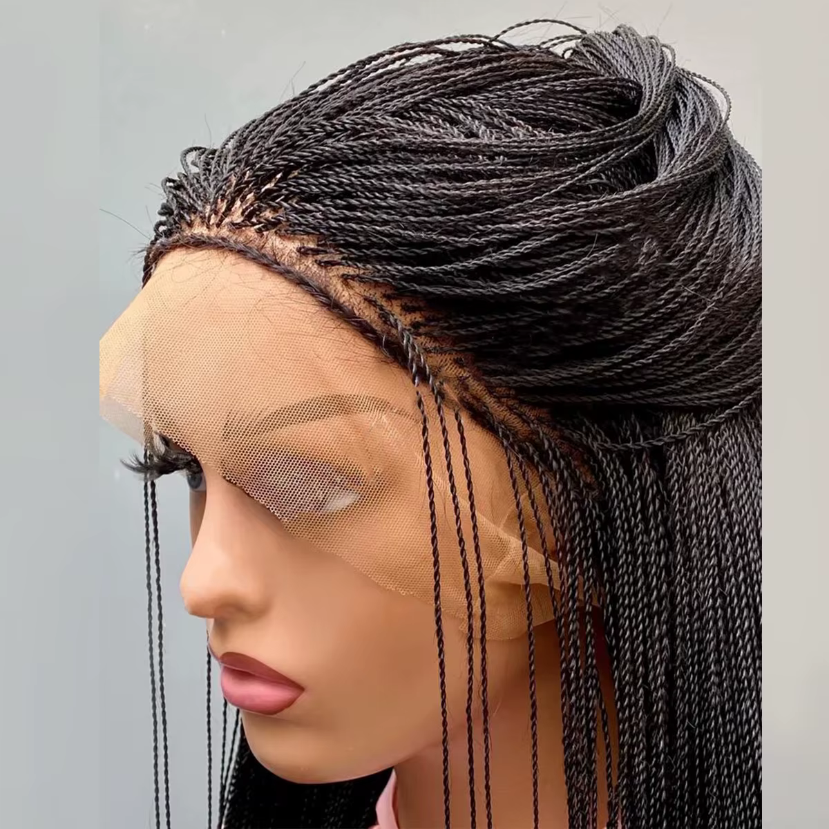 Perruque tressée micro-torsadée de 28 pouces pour femmes noires