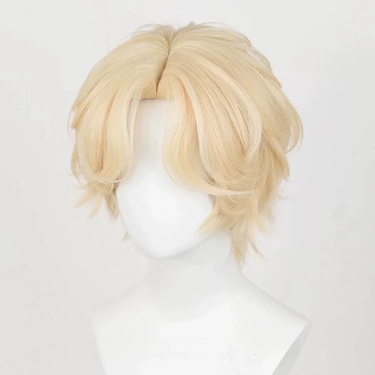 Perruque blonde courte unisexe pour Costumes de Cosplay