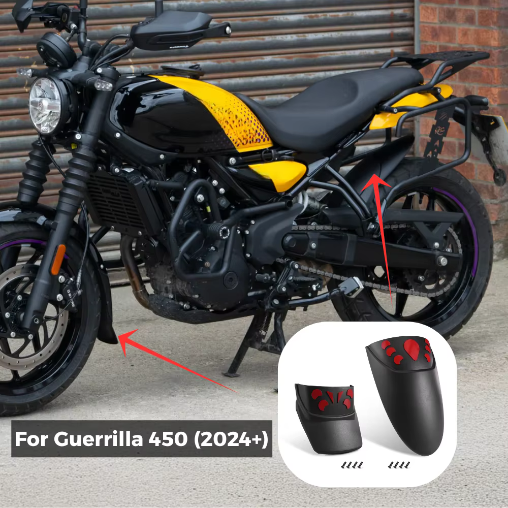 2025 Guerrilla 450 Moto Garde Boue Extension Couverture Avant/Arrière Roue Fender Extender Splash Guard Pour Guerrilla450 2024 +