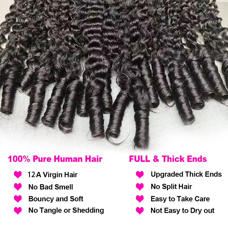 12A Cheveux Humains Bouclés Birmans Non Traités