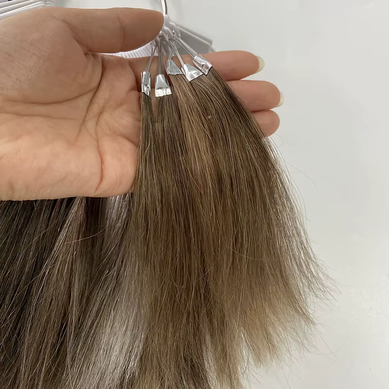 Anneau de couleur de cheveux humains de 61 couleurs pour le salon de toupet des hommes