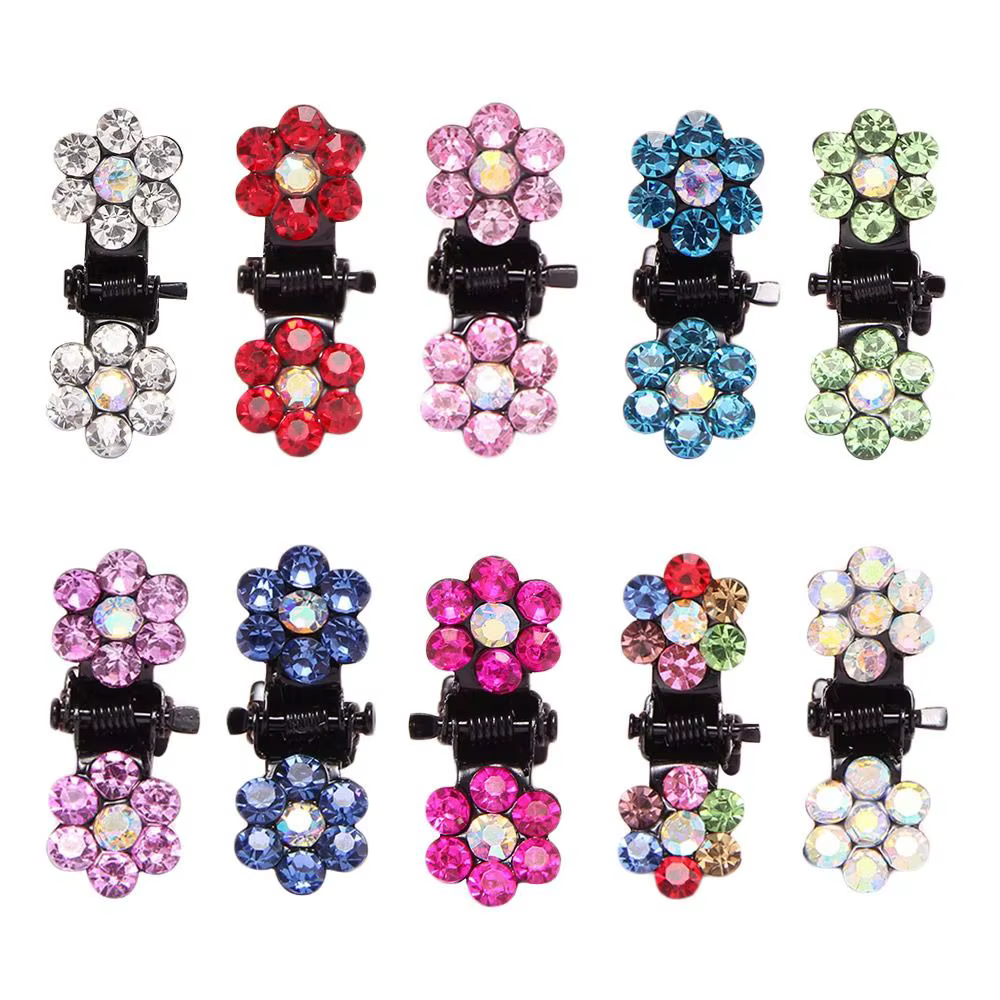 Mini pince à cheveux en cristal pour filles