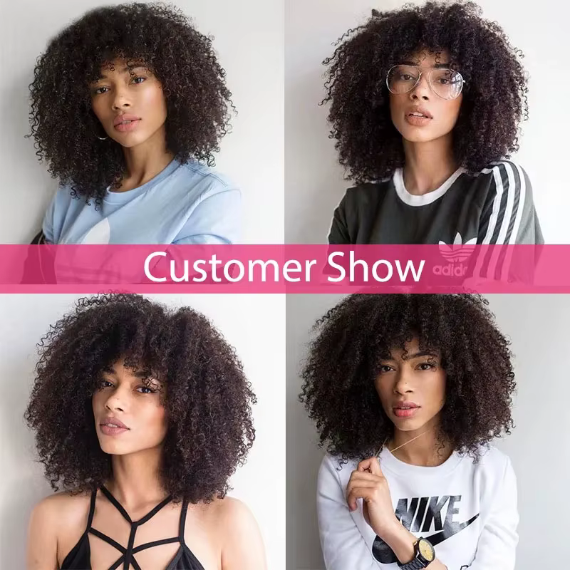 Perruque brésilienne afro bouclée crépue