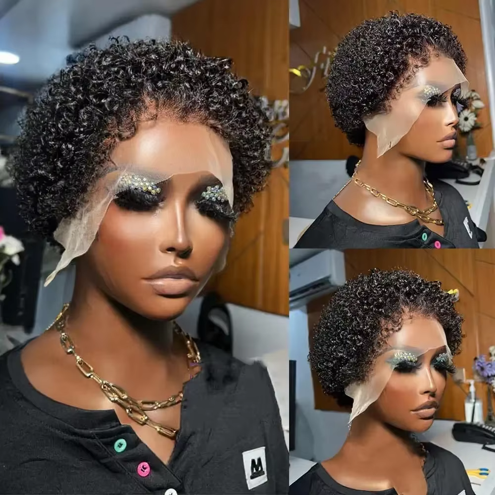 Kinky Curly Hair Wig, Natural Hairline