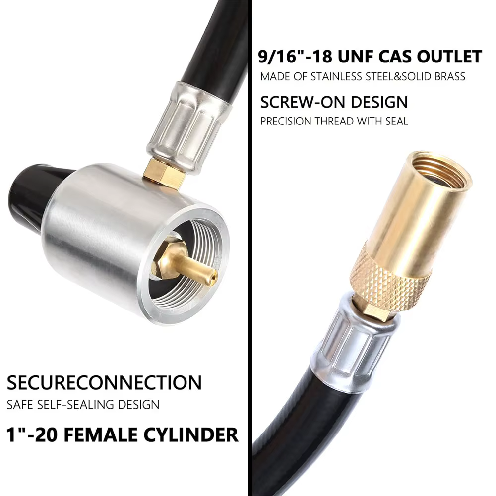 Adaptateur de tuyau d'extension pour régulateur de propane 5430, pour réservoirs de propane et cuisinières à propane