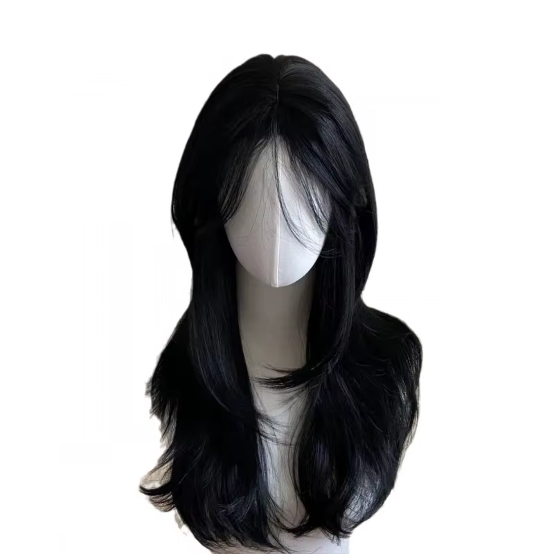 Perruque noire femme bandeau corps ondulé Rose filet à cheveux modèles en frange française haute qualité Simulation
