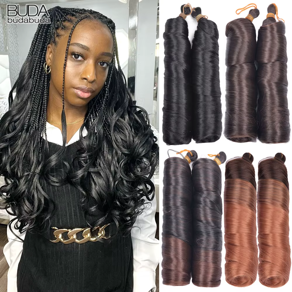 Extensions de cheveux tressés à boucles françaises