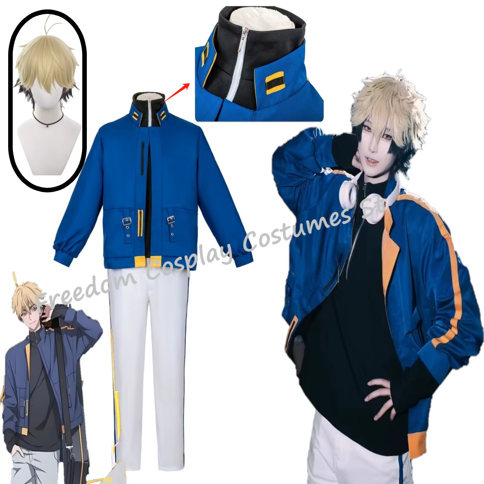 Anime Link Click Liu Xiao Xavier Xia Fei Felix Cosplay Costume perruque manteau décors Halloween carnaval quotidien fête vêtements ensemble complet