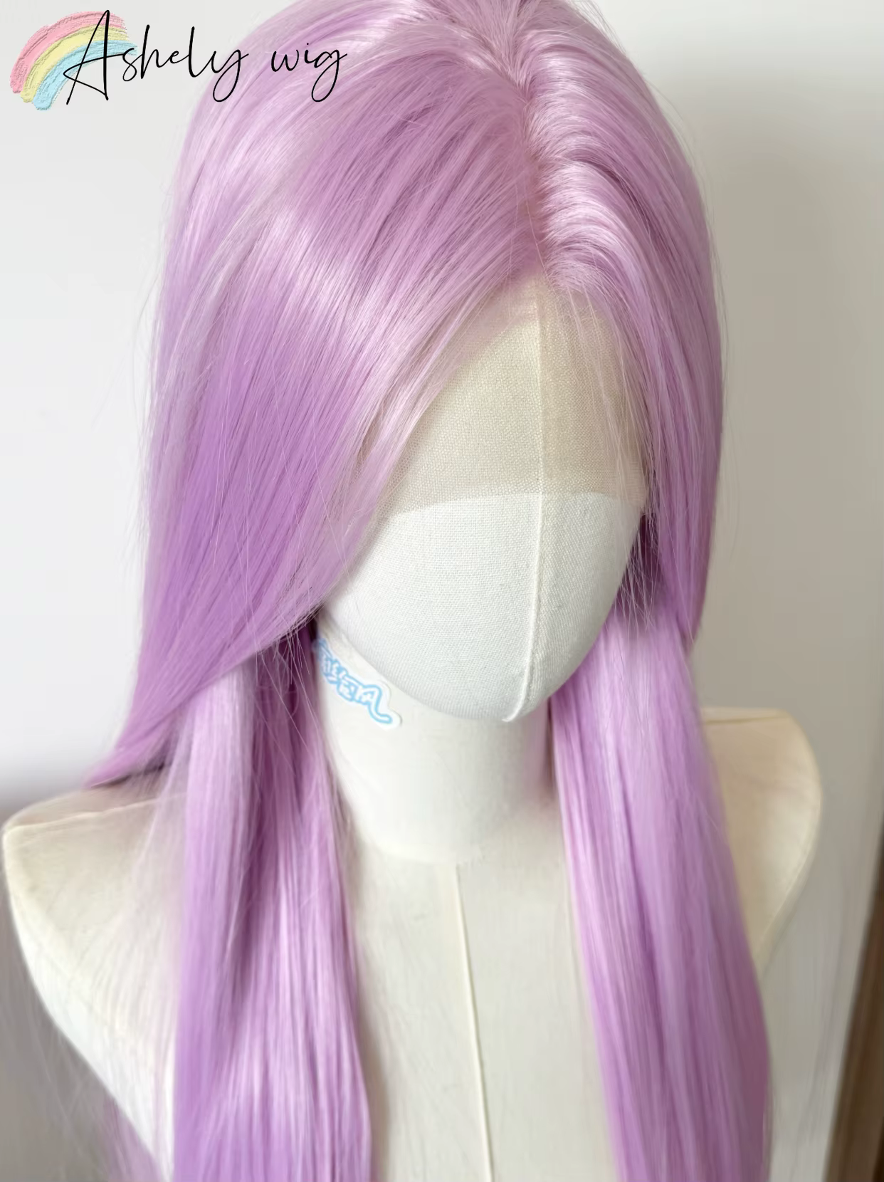 Perruque Lace Front Wig synthétique rose violette pour femmes