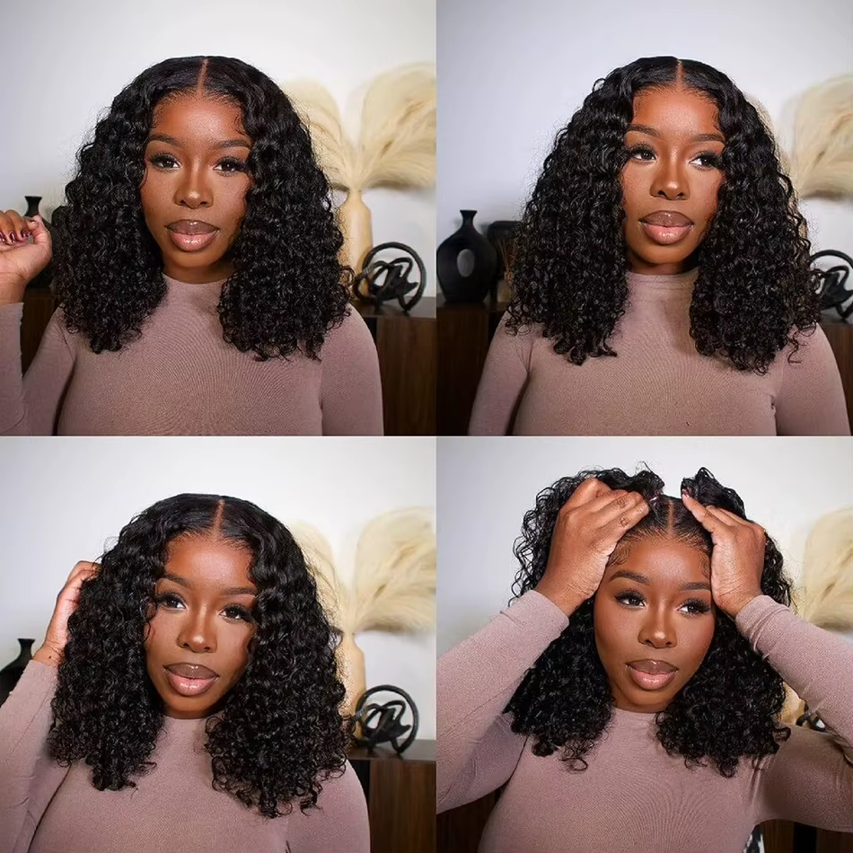 Perruques sans colle en cheveux humains