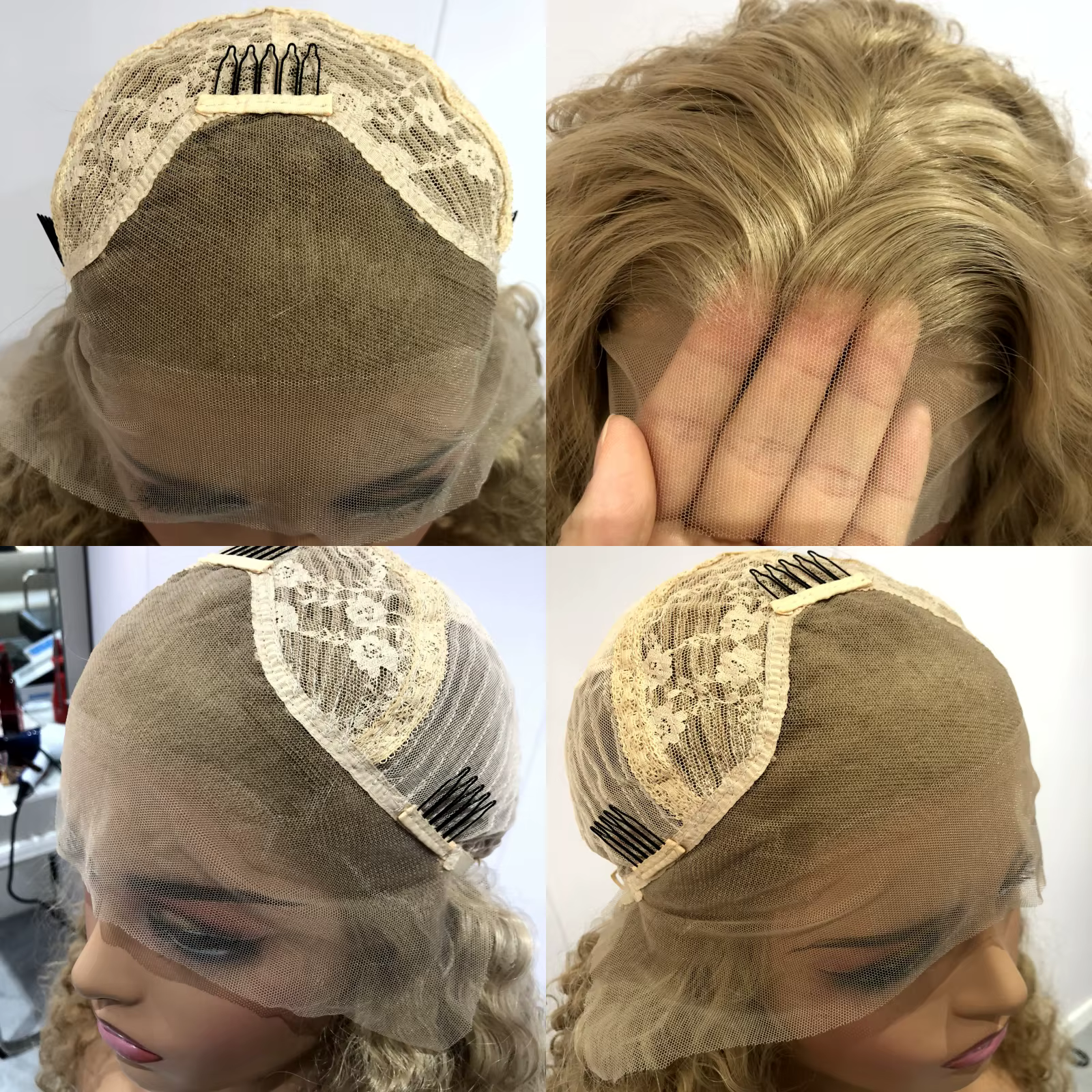 Perruque Lace Front Wig synthétique bouclée et ondulée