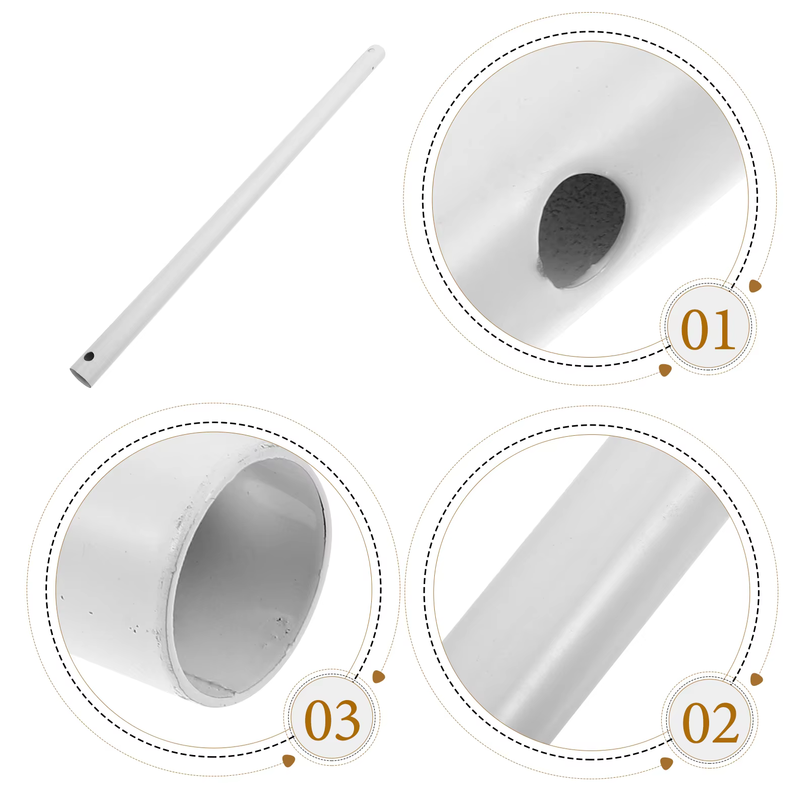 Extension de Ventilateur de Plafond avec Poteau de Remplacement, Pièce d'Entretien