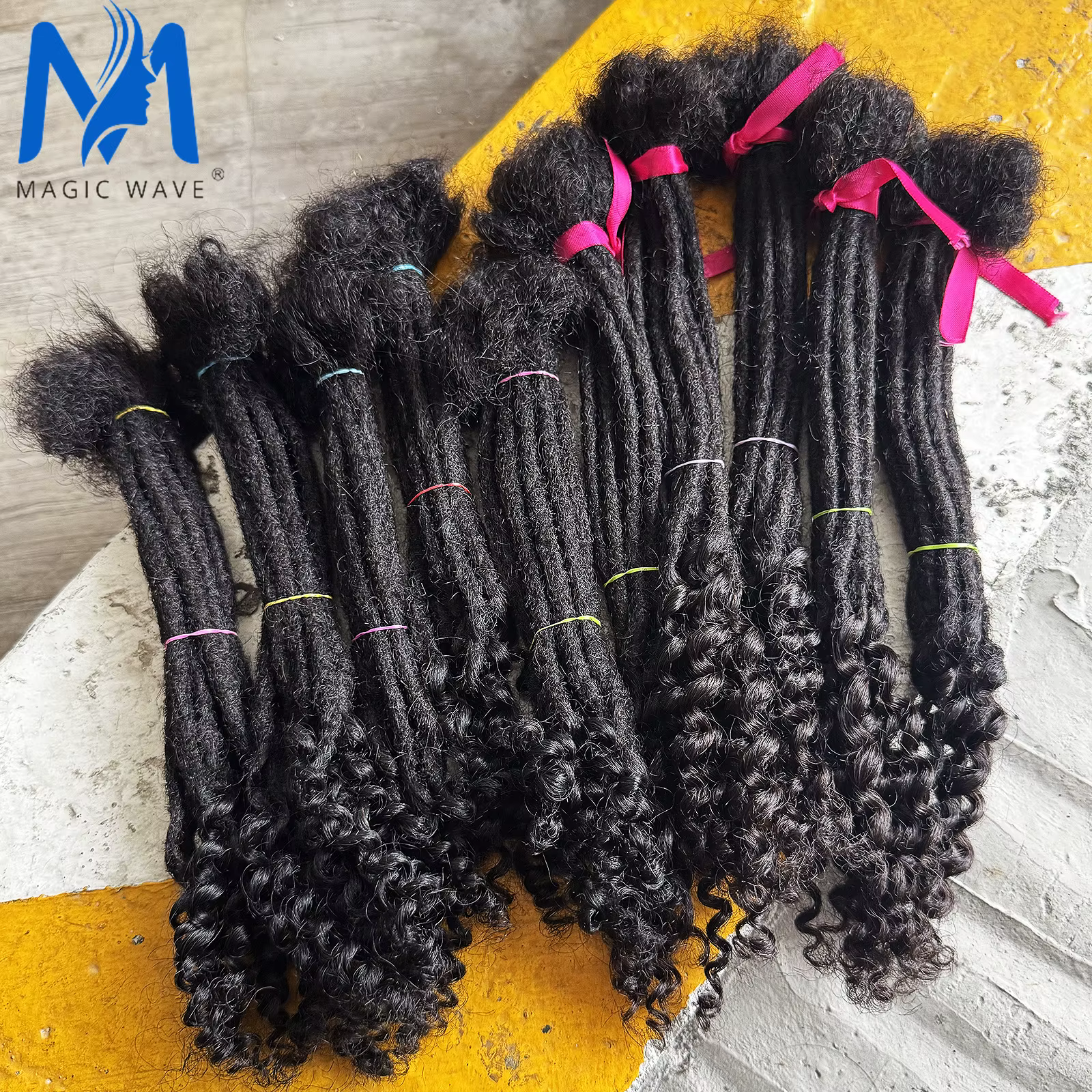 8-14 pouces Locs Dreadlock Extension cheveux humains avec extrémités bouclées 100% Permanent Huamn Hair Loc