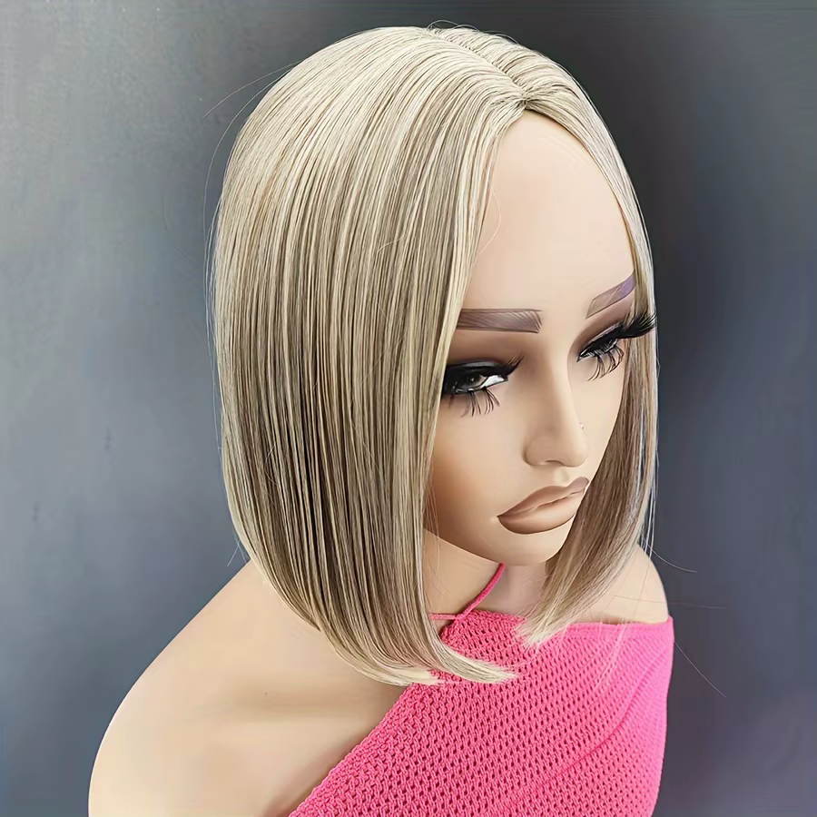 Perruque Bob ombrée – Cheveux synthétiques avec partie centrale pour cosplay