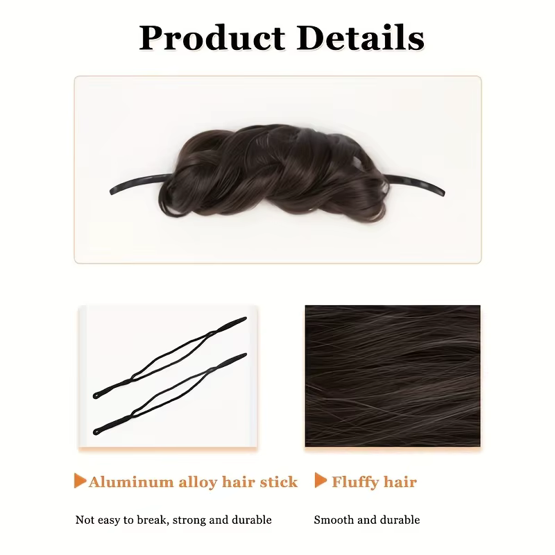 Extensions capillaires synthétiques à chignon auto-enroulement réglables pour augmenter le Volume des cheveux