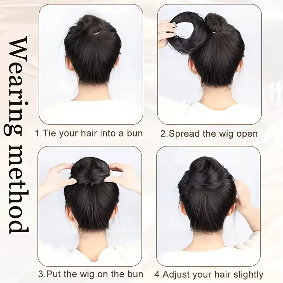 Chignon synthétique magique de 4 pouces