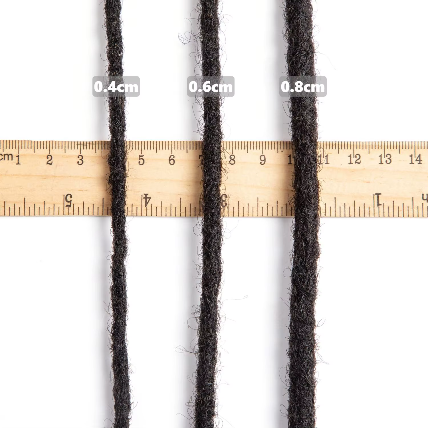 Extensions de dreadlocks synthétiques Teresa, extensions de locs synthétiques, largeur 0,8 cm, 10 pouces, 15 mèches, extensions de dreadlocks en cheveux naturels