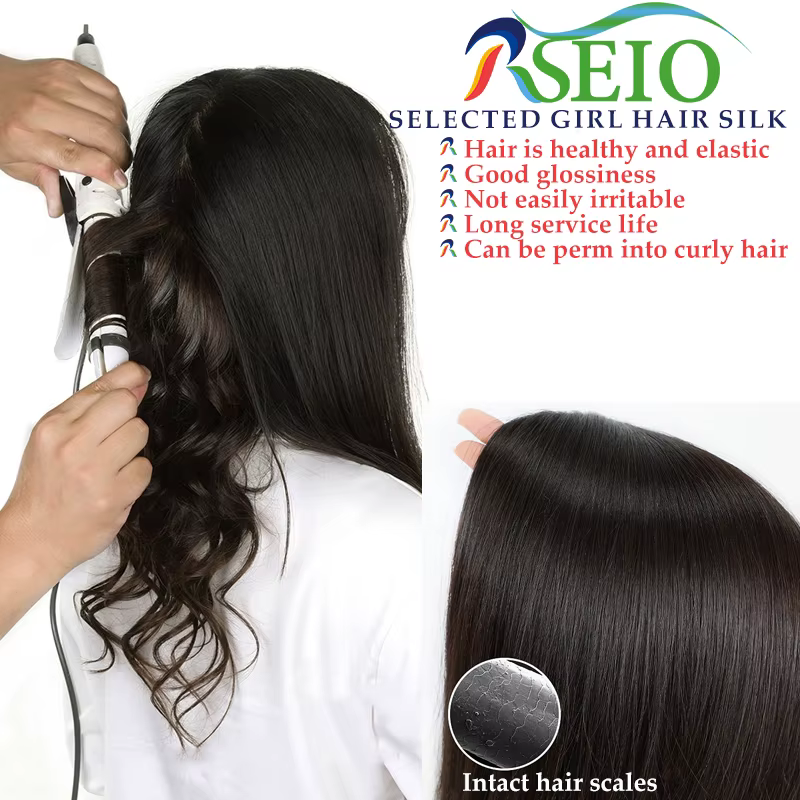 RSEIO plume nouvelles extensions de cheveux droite naturel réel