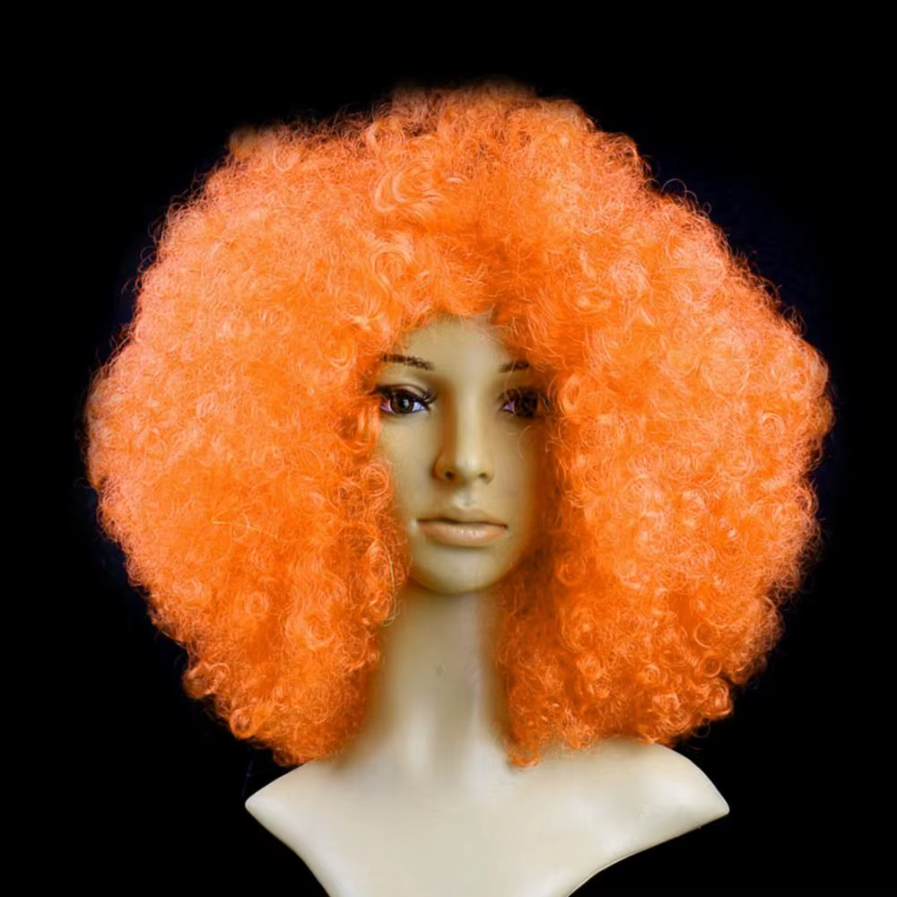 Perruque Afro bouclée noire à la mode