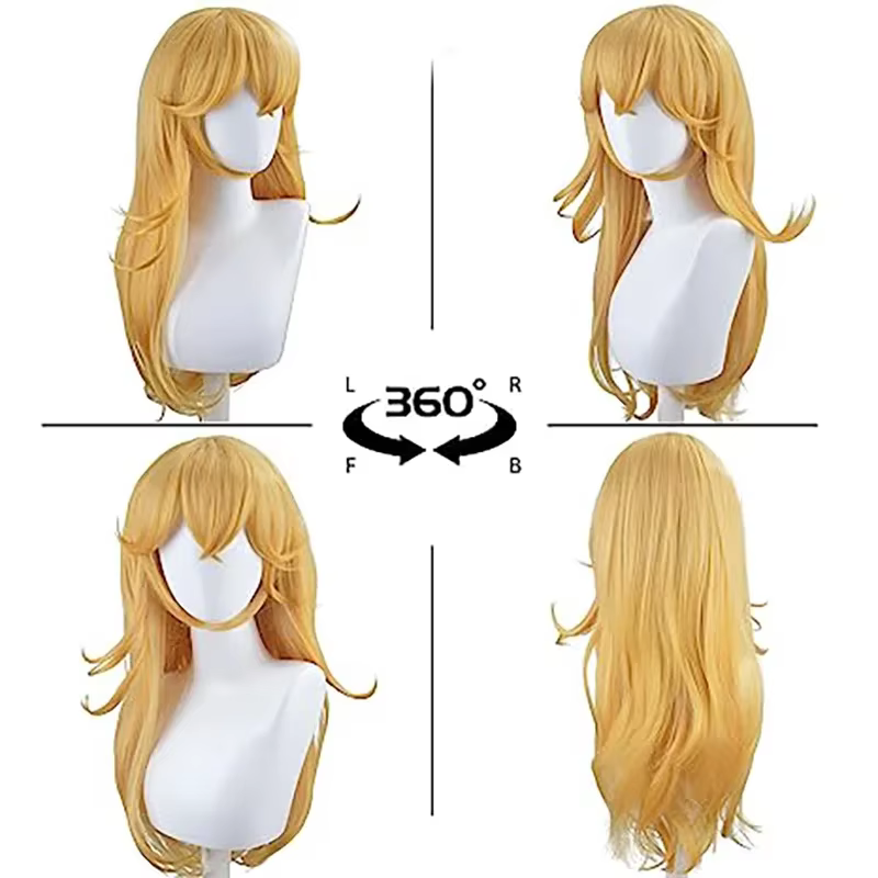 Perruque de cosplay de princesse Peach