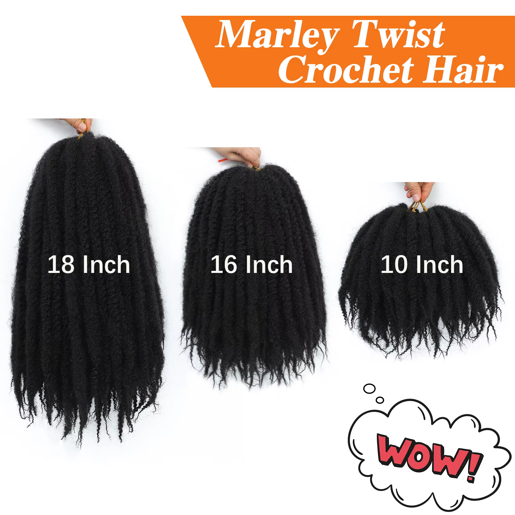 Cheveux à tresser Marley Twist 10-18 pouces