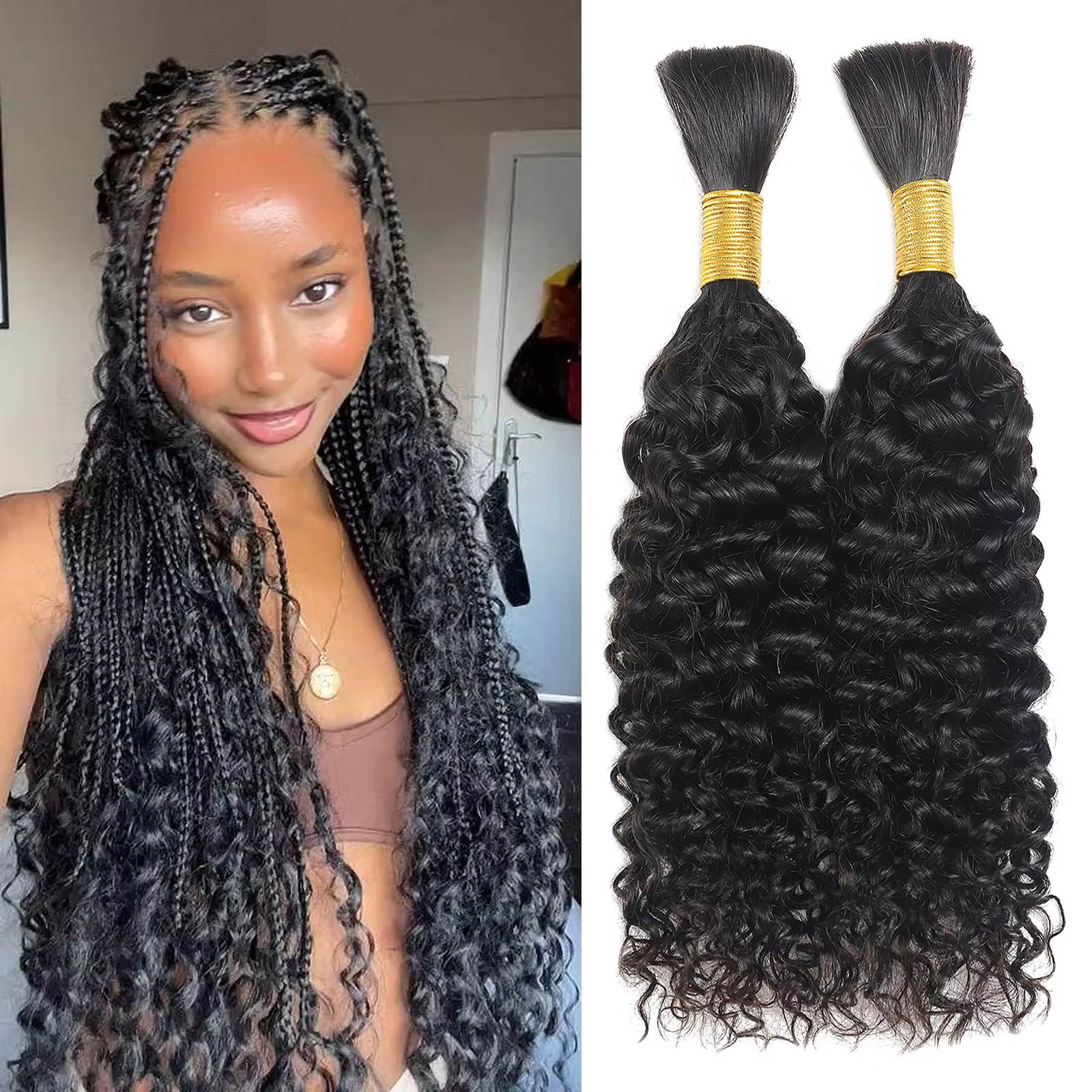 Cheveux humains Boby Wave pour tresses bohèmes