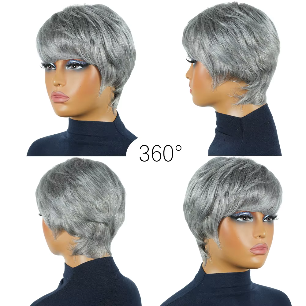 Perruque pour homme, coupe pixie