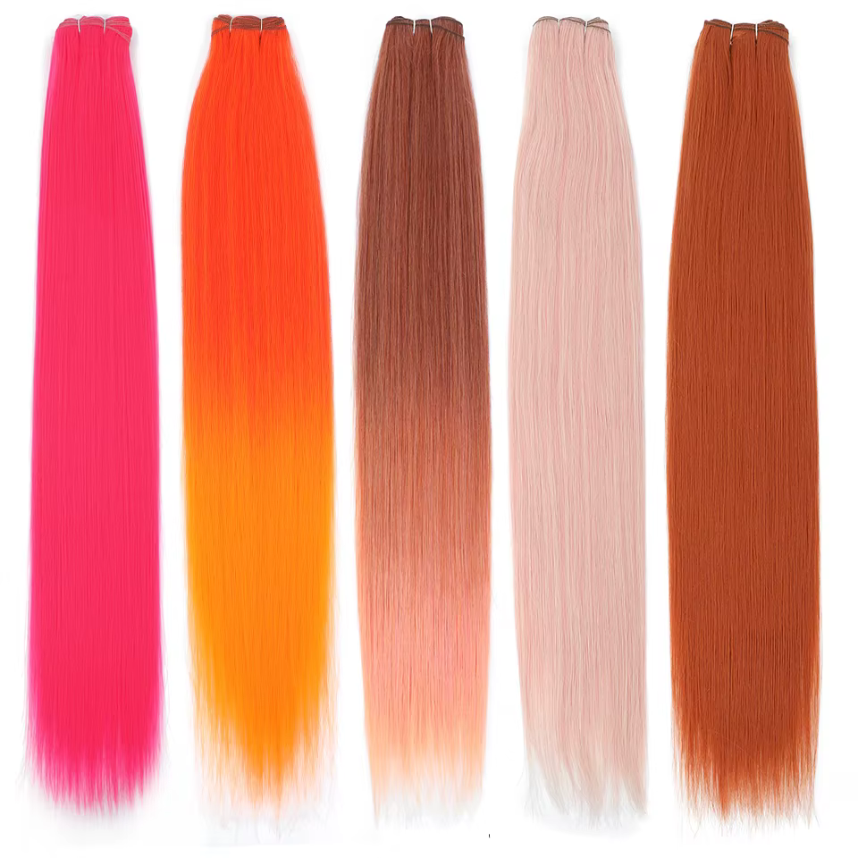 Mèches synthétiques lisses en os Orange