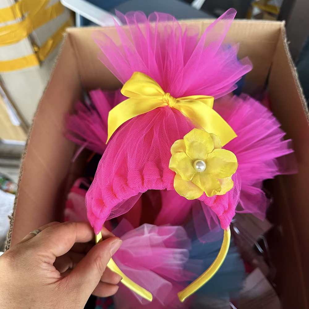 Accessoires de cheveux pour fête de princesse Poppy des Trolls