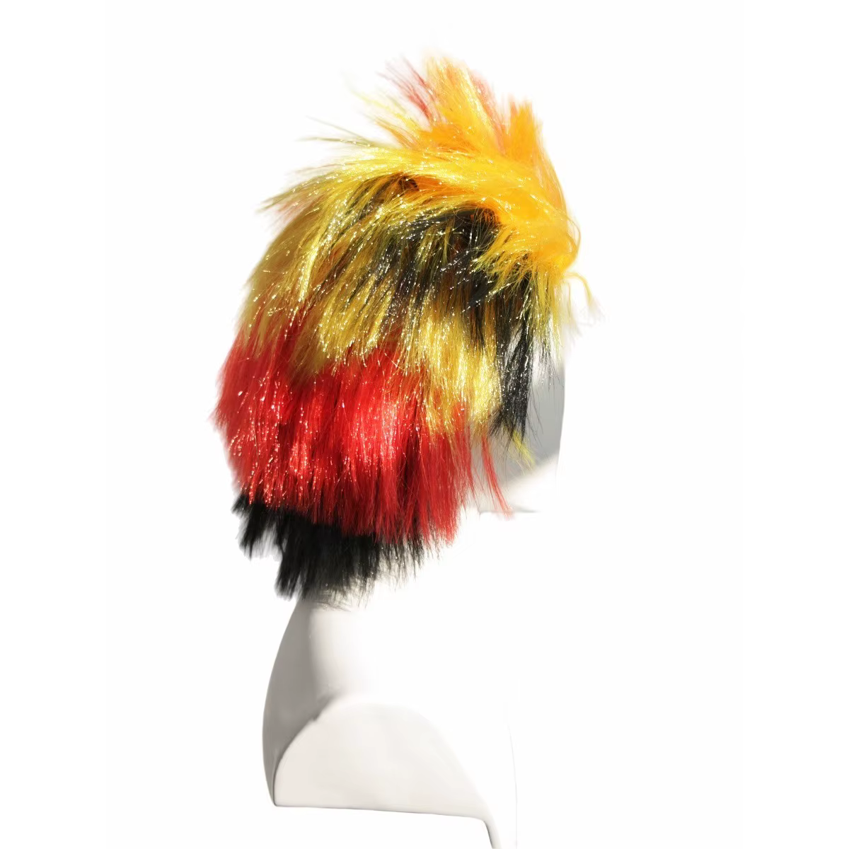 Perruque Mohawk aux couleurs du drapeau allemand